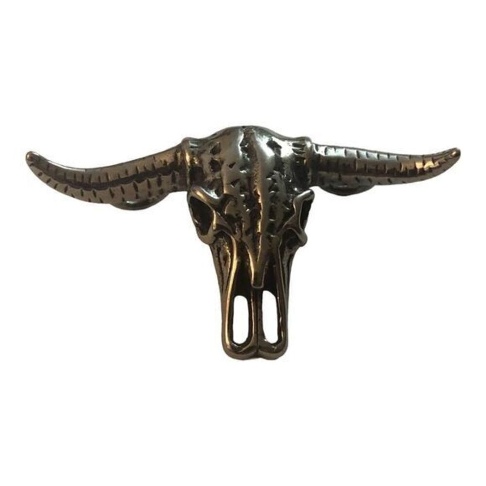 Menâs Womenâs 316l Stainless Steel Long Horn Skull Pendant